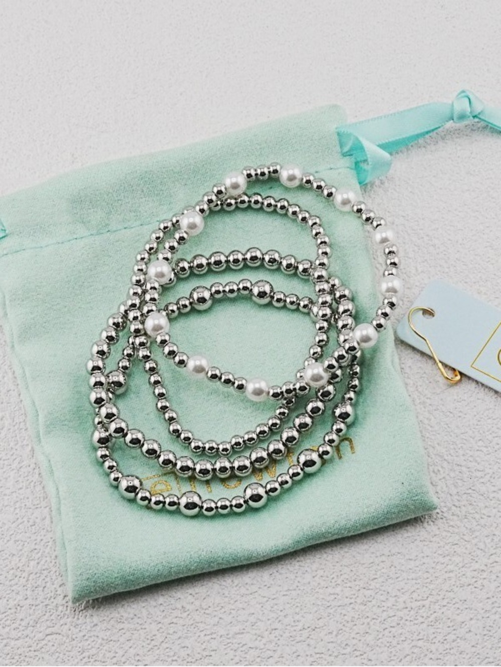 Enewton 4-Piece Silver and Pearl Bracelet Set - Picture 3 of 3